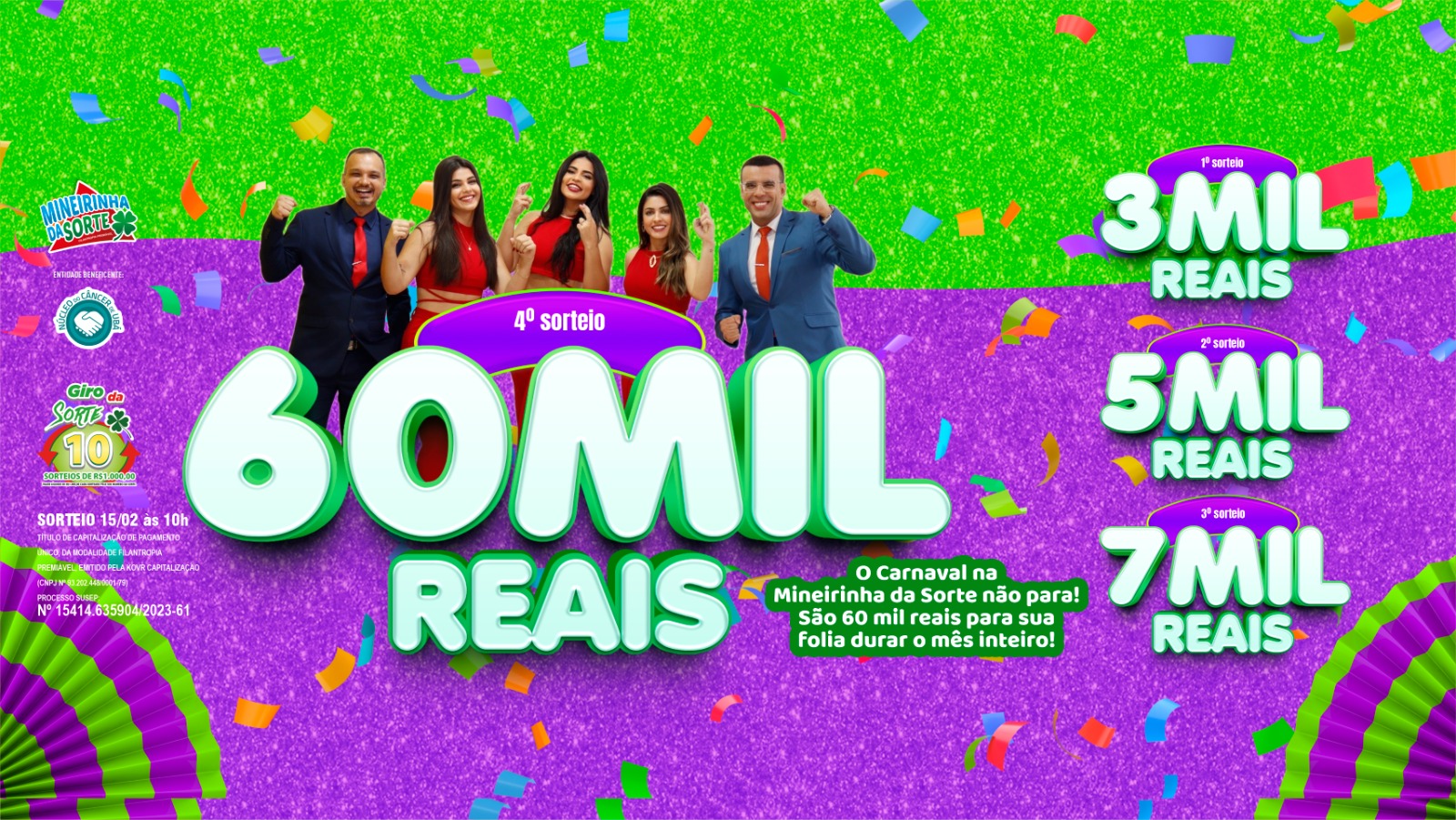 mineirinha da sorte premiação para domingo Prêmio do mineirinha da sorte